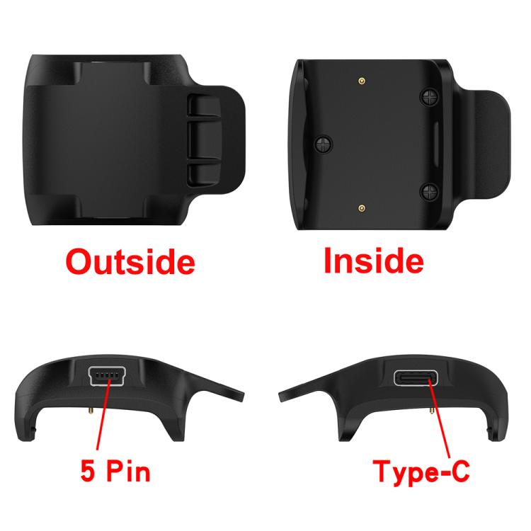 For Garmin Delta / Delta XC / Delta Upland Portable Dual Ports Pet Dog Bark Collar Tracker Charging Adapter(Black)