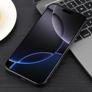 For iPhone 16e Electroplating Frameless Frosted Anti-Glare PC MagSafe Phone Case(Black)
