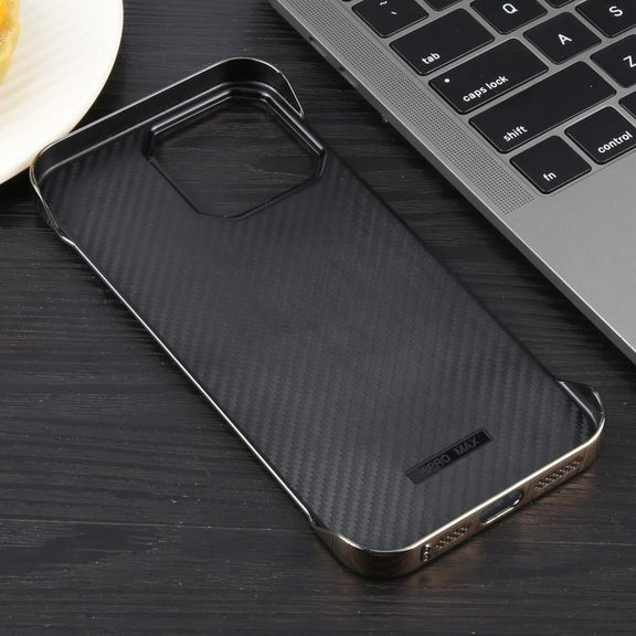 For iPhone 16 Pro Max Electroplating Frameless Frosted Anti-Glare PC MagSafe Phone Case(Desert Gold)