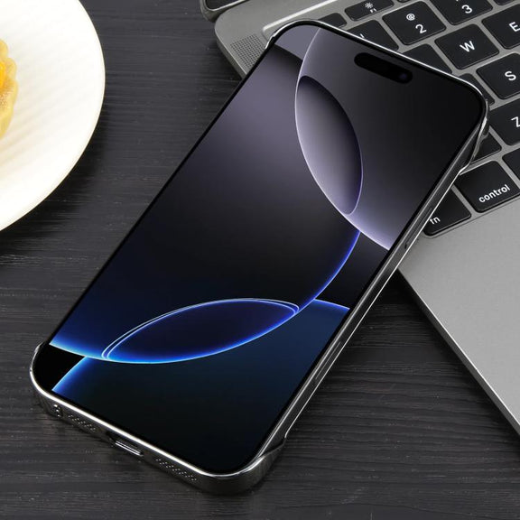 For iPhone 16 Pro Electroplating Frameless Frosted Anti-Glare PC MagSafe Phone Case(Titanium Gray)