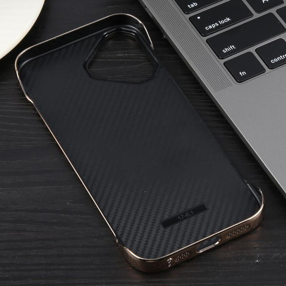 For iPhone 16 Electroplating Frameless Frosted Anti-Glare PC MagSafe Phone Case(Desert Gold)