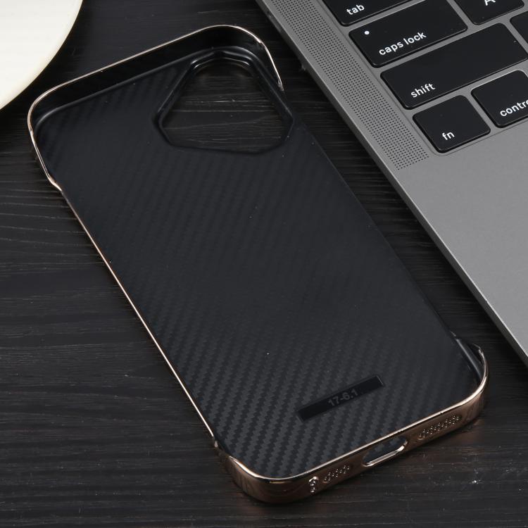 For iPhone 16 Electroplating Frameless Frosted Anti-Glare PC MagSafe Phone Case(Desert Gold)