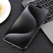 For iPhone 15 Pro Max Electroplating Frameless Frosted Anti-Glare PC MagSafe Phone Case(Titanium Gray)