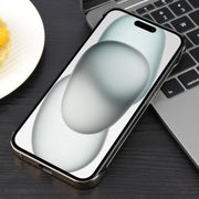 For iPhone 15 Electroplating Frameless Frosted Anti-Glare PC MagSafe Phone Case(Desert Gold)