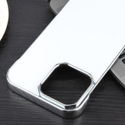 For iPhone 15 Electroplating Frameless Frosted Anti-Glare PC MagSafe Phone Case(Silver White)