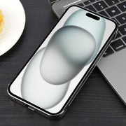 For iPhone 15 Electroplating Frameless Frosted Anti-Glare PC MagSafe Phone Case(Titanium Gray)