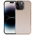 For iPhone 14 Pro Electroplating Frameless Frosted Anti-Glare PC MagSafe Phone Case(Desert Gold) - free shipping - PMC TechLife - Order now!