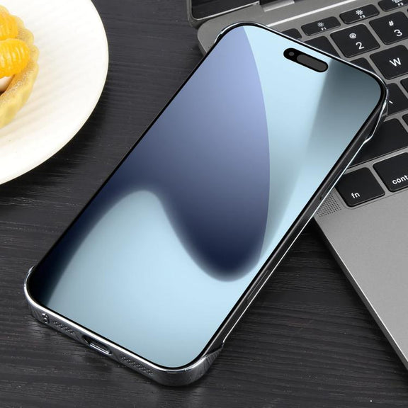 For iPhone 17 Pro Max Electroplating Frameless Frosted Anti-Glare PC MagSafe Phone Case(Silver White)