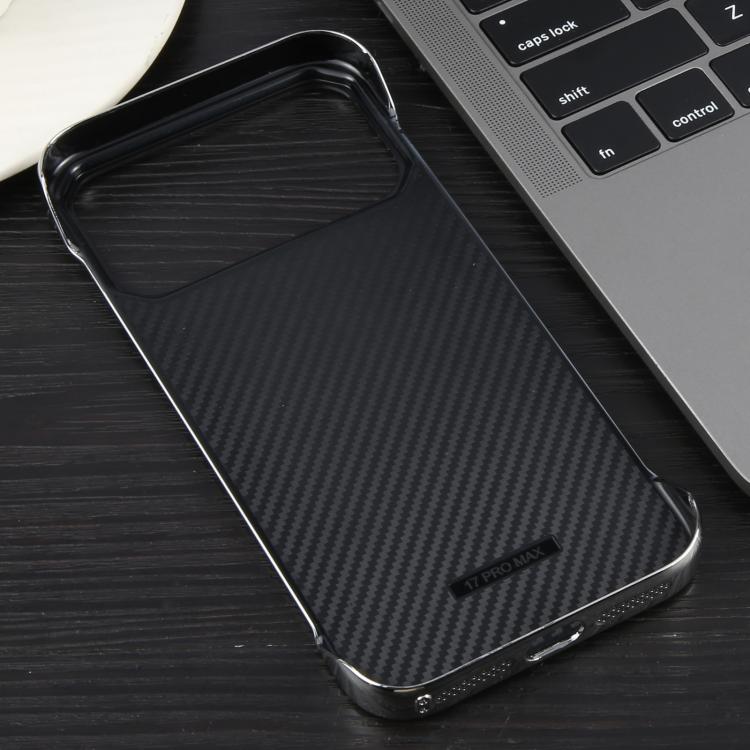 For iPhone 17 Pro Max Electroplating Frameless Frosted Anti-Glare PC MagSafe Phone Case(Silver White)