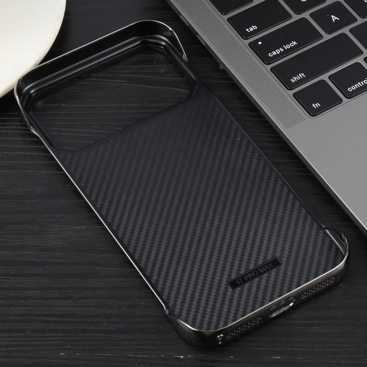 For iPhone 17 Pro Max Electroplating Frameless Frosted Anti-Glare PC MagSafe Phone Case(Titanium Gray)