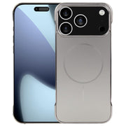 For iPhone 17 Pro Electroplating Frameless Frosted Anti-Glare PC MagSafe Phone Case(Titanium Gray)