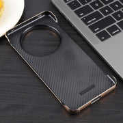 For Huawei Mate 60 Pro Electroplating Frameless Frosted Anti-Glare PC MagSafe Phone Case(Desert Gold)