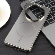 For Huawei Mate 60 Pro Electroplating Frameless Frosted Anti-Glare PC MagSafe Phone Case(Titanium Gray)