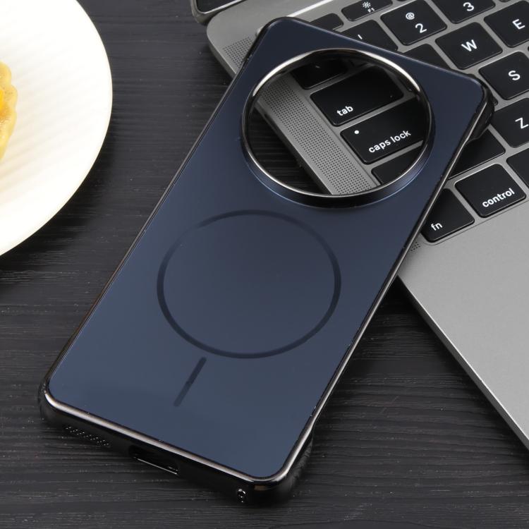 For Huawei Mate 70 Electroplating Frameless Frosted Anti-Glare PC MagSafe Phone Case(Black)