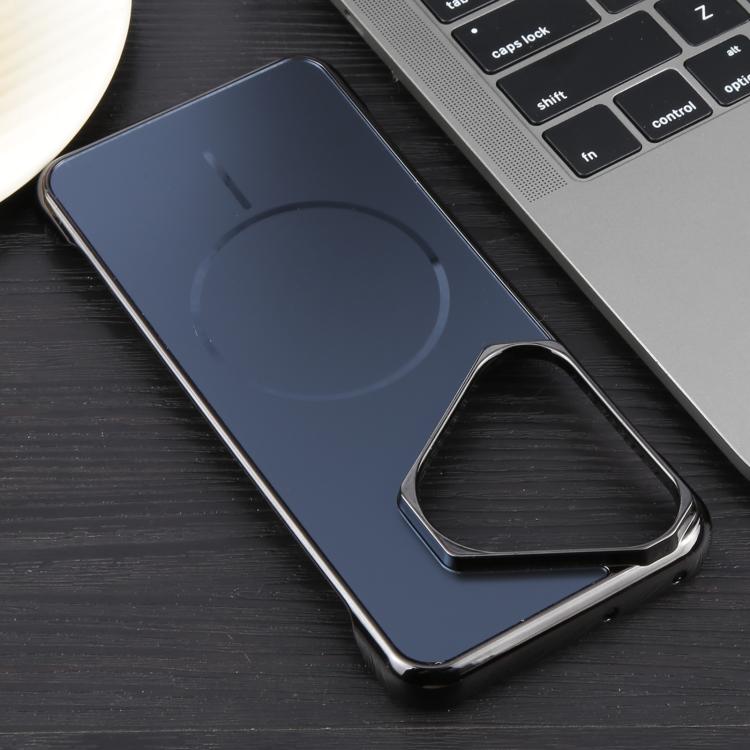 For Huawei Pura 70 Pro / 70 Pro+ Electroplating Frameless Frosted Anti-Glare PC MagSafe Phone Case(Black)