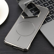 For Huawei Pura 70 Pro / 70 Pro+ Electroplating Frameless Frosted Anti-Glare PC MagSafe Phone Case(Titanium Gray)