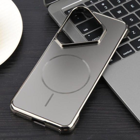 For Huawei Pura 70 Pro / 70 Pro+ Electroplating Frameless Frosted Anti-Glare PC MagSafe Phone Case(Titanium Gray)