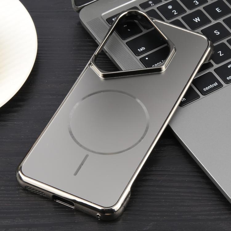For Huawei Pura 70 Pro / 70 Pro+ Electroplating Frameless Frosted Anti-Glare PC MagSafe Phone Case(Titanium Gray)