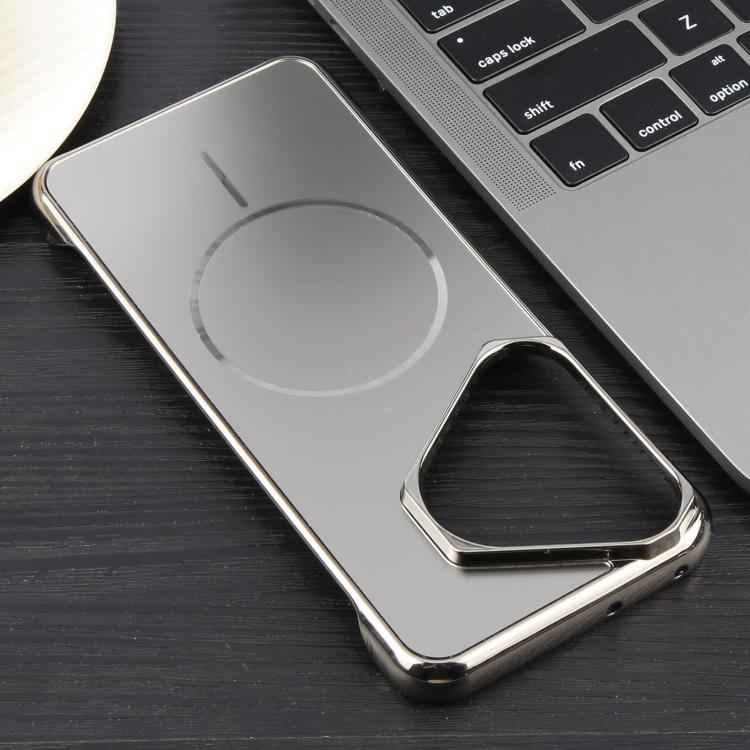For Huawei Pura 70 Pro / 70 Pro+ Electroplating Frameless Frosted Anti-Glare PC MagSafe Phone Case(Titanium Gray)