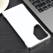 For Samsung Galaxy S22 Ultra 5G Electroplating Frameless Frosted Anti-Glare PC MagSafe Phone Case(Silver White)