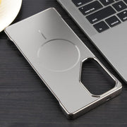 For Samsung Galaxy S24 Ultra 5G Electroplating Frameless Frosted Anti-Glare PC MagSafe Phone Case(Titanium Gray)