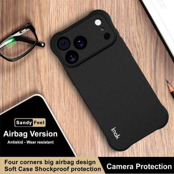 For iPhone 17 Pro Max imak Shockproof Airbag TPU Phone Case(Matte Black)
