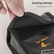 For DJI Mavic 4 Pro Sunnylife Battery Explosion-proof Safe Bag Protective Li-Po Safe Bag(For 3pcs Batteries)