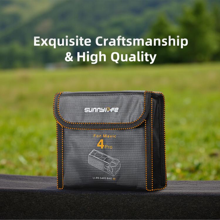 For DJI Mavic 4 Pro Sunnylife Battery Explosion-proof Safe Bag Protective Li-Po Safe Bag(For 3pcs Batteries)