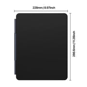 For iPad Air 13 2025 / iPad Pro 12.9 2022 DUX DUCIS MK Pro Series Floating Magnetic Keyboard Tablet Leather Case(Black)