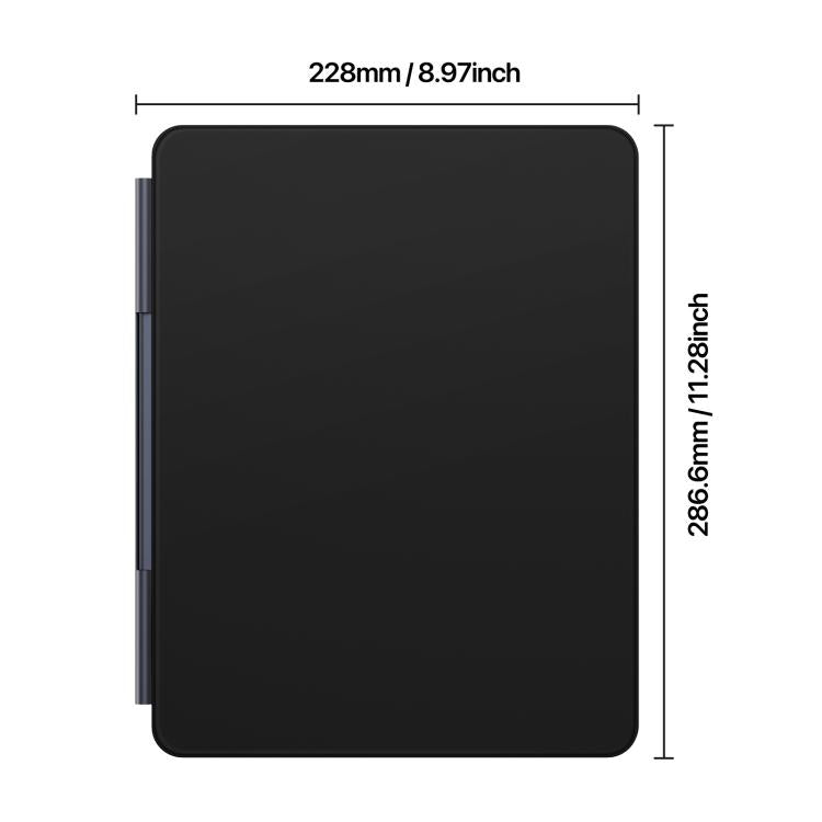 For iPad Air 13 2025 / iPad Pro 12.9 2022 DUX DUCIS MK Pro Series Floating Magnetic Keyboard Tablet Leather Case(Black)