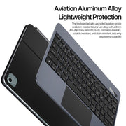 For iPad Air 13 2025 / iPad Pro 12.9 2022 DUX DUCIS MK Pro Series Floating Magnetic Keyboard Tablet Leather Case(Black)
