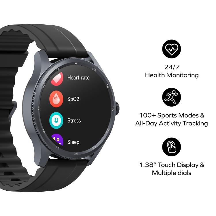 MOMAX SW2S 1.38 inch Screen IP68 Water-resistant Smart Sports Watch(Black)
