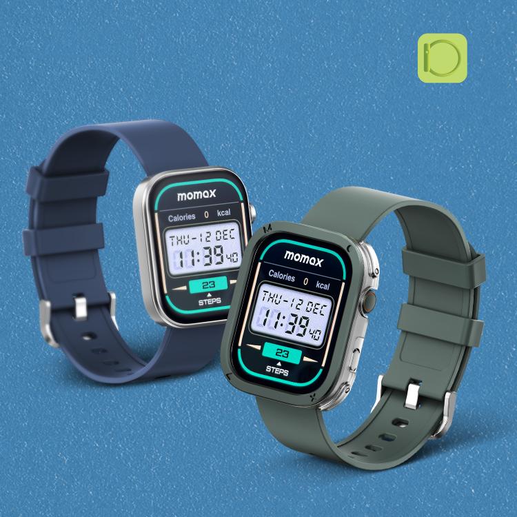 MOMAX SW3S 1.99 inch Screen 3ATM Water-resistant Smart Sports Watch(Blue)