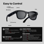 Zeblaze Eyewear AI Shooting Glasses Open-ear Audio AI Assistance(Transparent Lenses)
