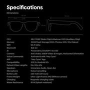 Zeblaze Eyewear AI Shooting Glasses Open-ear Audio AI Assistance(Transparent Lenses)