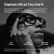 Zeblaze Eyewear AI Shooting Glasses Open-ear Audio AI Assistance(Transparent Lenses)