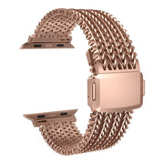 For Apple Watch 42mm / 41mm / 40mm / 38mm Mesh Magnetic Stainless Steel Watch Band(Rose Gold)