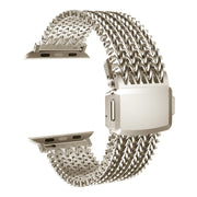 For Apple Watch 42mm / 41mm / 40mm / 38mm Mesh Magnetic Stainless Steel Watch Band(Starlight)