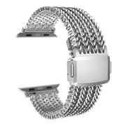 For Apple Watch 42mm / 41mm / 40mm / 38mm Mesh Magnetic Stainless Steel Watch Band(Silver)