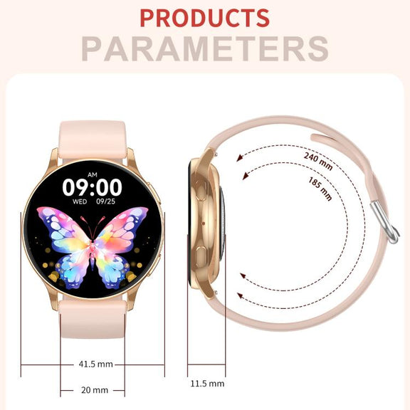 CY29 1.32 inch AMOLED Screen Female Smart Watch Supports COFIT APP(Black)