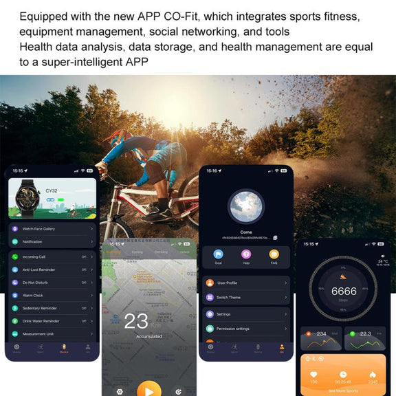 CY32 1.39 inch IPS Screen Sports Smart Watch Supports BT Call / COFIT APP(Black)