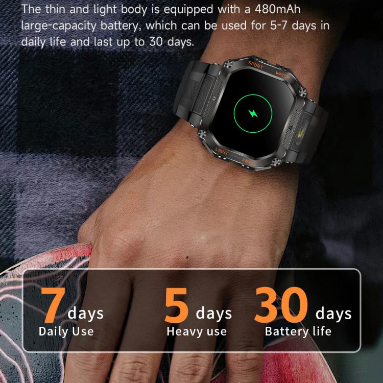 HT34 1.75 inch IPS Screen 3ATM Outdoor Sports BT Smart Watch(Pink)