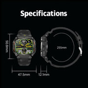 HT34 1.75 inch IPS Screen 3ATM Outdoor Sports BT Smart Watch(Camouflage)