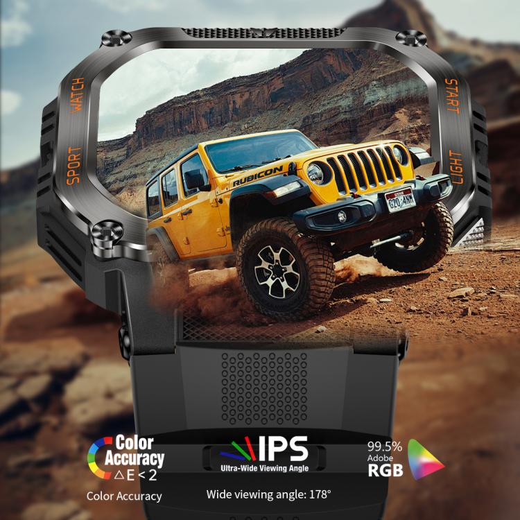 HT34 1.75 inch IPS Screen 3ATM Outdoor Sports BT Smart Watch(Camouflage)