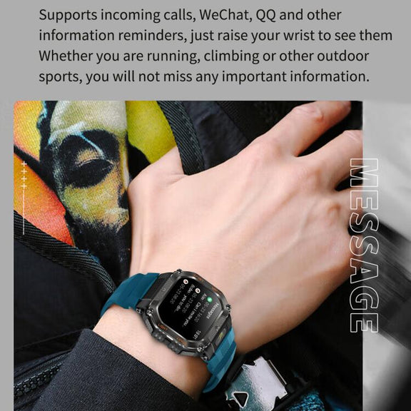 HT34 1.75 inch IPS Screen 3ATM Outdoor Sports BT Smart Watch(Black)