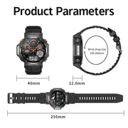 KC91 1.39 inch IPS Screen 3ATM Outdoor GPS Smart Watch with Flashlight(Camouflage)