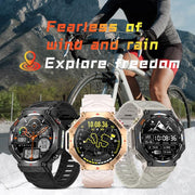 KC91 1.39 inch IPS Screen 3ATM Outdoor GPS Smart Watch with Flashlight(Camouflage)