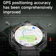 KC91 1.39 inch IPS Screen 3ATM Outdoor GPS Smart Watch with Flashlight(Black)