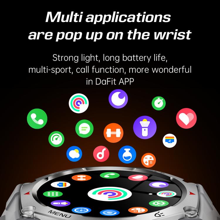 KT85 1.43 inch Screen 5ATM Outdoor Sports Smart Watch with Strong Flashlight(Grey)