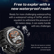 KT85 1.43 inch Screen 5ATM Outdoor Sports Smart Watch with Strong Flashlight(Black)